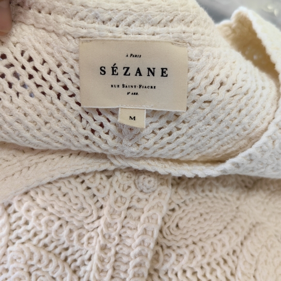 Sezane Nora Cardigan In Ecru - Picture 14 of 15